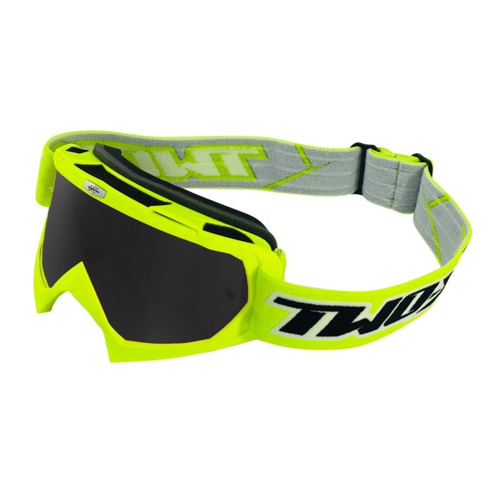HP7 MX Enduro Brille Crossbrille Weiß Blau Verspiegelt Motocross Down