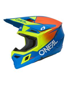 Oneal Motocross Helm 3SRS SOLID blau neon gelb XS