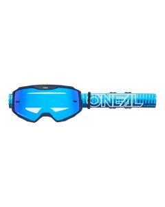 Oneal Motocross Brille verspiegelt B-10 STRIPED blau