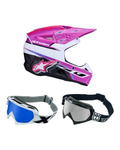 Alpinestars-Kinder-MX-Helm-Combo-SM3-Falcon-pink-weiss-mit-TWO-X-Race-Brille-APS-27-CO-010926-MX-11