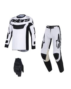 Alpinestars MX Combo Hose Shirt Racer Riway schwarz weiss