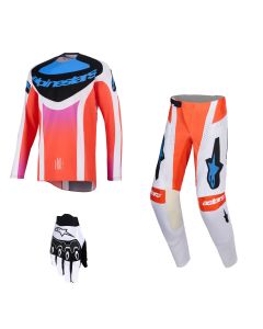 Alpinestars MX Combo Hose Shirt Techstar Knif grau orange
