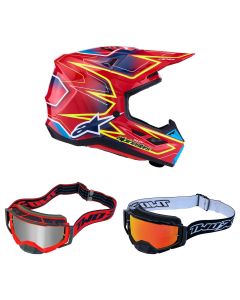 Alpinestars-MX-Helm-Combo-S-M7-Cast-blau-rot-mit-TWO-X-Atom-Brille-APS-27-CO-010926-MX-4