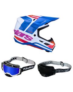 Alpinestars-MX-Helm-Combo-S-M7-Core-blau-weiss-mit-TWO-X-Atom-Brille-APS-27-CO-010926-MX-5