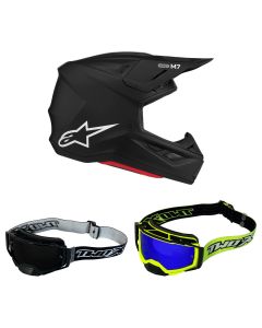 Alpinestars-MX-Helm-Combo-S-M7-Solid-schwarz-matt-mit-TWO-X-Atom-Brille-APS-27-CO-010926-MX-6