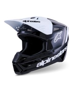 Alpinestars SM3 Radium Motocross Helm schwarz weiss XS