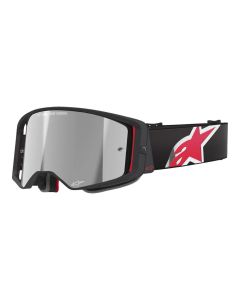Alpinestars Supertech Crossbrille Corp silber verspiegelt schwarz rot