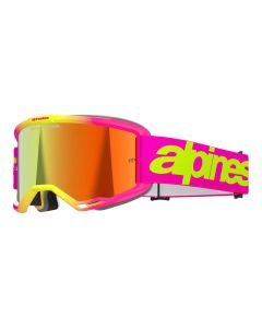 Alpinestars Vision 5 Crossbrille Wordmark rot verspiegelt pink gelb