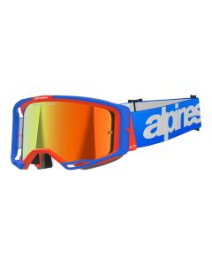 Alpinestars Vision 8 Crossbrille Wordmark rot verspiegelt blau orange
