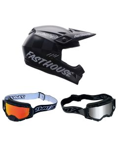 Bell-MX-Helm-Combo-MX-10-FH-schwarz-matt-mit-TWO-X-Atom-Brille-BEL-26-CO-020926-MX-1