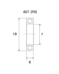 BLACK BEARING-B3-Lager-UB-607-B3