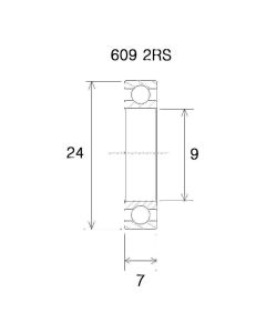 BLACK BEARING-B3-Lager-UB-609-B3