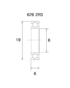 BLACK BEARING-B3-Lager-UB-626-B3