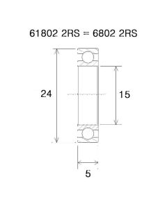 BLACK BEARING-B3-Lager-UB-6802-B3