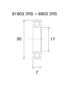 BLACK BEARING-B3-Lager-UB-6903-B3