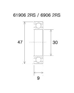 BLACK BEARING-B3-Lager-UB-6906-B3