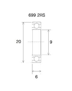 BLACK BEARING-B5-Lager-UB-699-B5