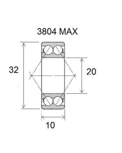 BLACK BEARING-Max-Lager-UB-3804-MAX