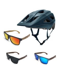 Fox Mainframe Mips Halbschalenhelm blau mit TWO-X Sonnenbrille