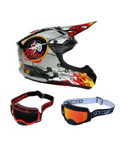 Oneal Crosshelm Combo 5SRS HR mit TWO-X Atom Brille bunt