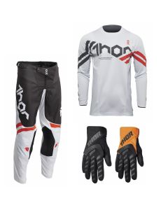 Thor Pulse Combo Cube grau orange Hose Jersey Handschuhe