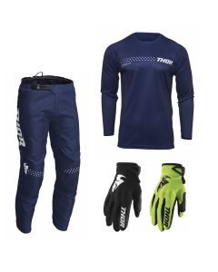 Thor Sector Combo Minimal blau Hose Jersey Handschuhe