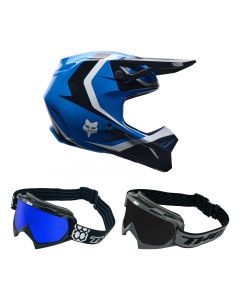 Fox-Kinder-MX-Helm-Combo-V1-Frame-blau-mit-TWO-X-Race-Brille-FX-26-CO-010926-MX-16