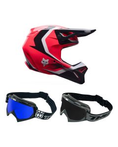 Fox-Kinder-MX-Helm-Combo-V1-Frame-schwarz-pink-mit-TWO-X-Race-Brille-FX-26-CO-010926-MX-20
