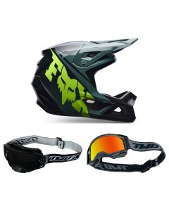 Fox-MTB-Helm-Combo-Rampage-Foundry-schwarz-gruen-mit-TWO-X-Atom-Brille-FX-26-CO-010926-MTB-8