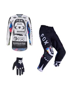 Fox MX Combo Hose Shirt 180 IMAGE COSMO weiss schwarz