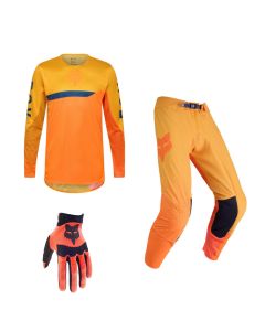 Fox MX Combo Hose Shirt Flexair FRACTURE gelb