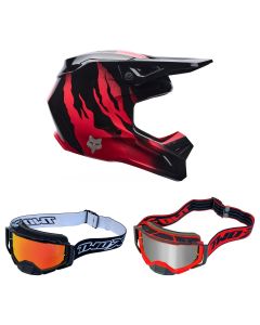 Fox-MX-Helm-Combo-V1-Clutch-schwarz-pink-mit-TWO-X-Atom-Brille-FX-26-CO-010926-MX-4