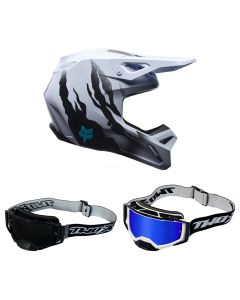 Fox-MX-Helm-Combo-V1-Clutch-schwarz-weiss-mit-TWO-X-Atom-Brille-FX-26-CO-010926-MX-5