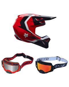 Fox-MX-Helm-Combo-V1-Frame-rot-mit-TWO-X-Atom-Brille-FX-26-CO-010926-MX-13