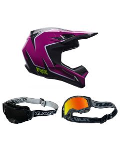 Fox-MX-Helm-Combo-V1-Raid-lila-mit-TWO-X-Atom-Brille-FX-26-CO-010926-MX-21