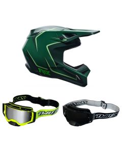 Fox-MX-Helm-Combo-V1-Raid-neon-gruen-mit-TWO-X-Atom-Brille-FX-26-CO-010926-MX-22