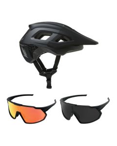 Fox Mainframe TRVRS MTB Helm mit Brille Light