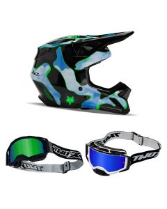 Fox V1 Atlas MX Helm Combo schwarz grün