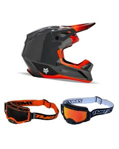 Fox V1 Ballast MX Helm Combo grau