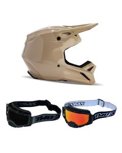 Fox V1 Solid MX Helm Combo grau