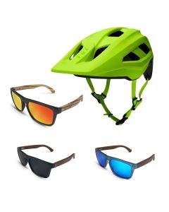 Fox Mainframe Mips Halbschalenhelm neon gelb mit TWO-X Sonnenbrille