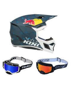 Kini Red Bull Crosshelm Combo MX3 mit TWO-X Atom Brille