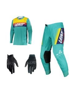 LEATT Moto 4.5 Lite Combo blau weiss Jersey Crosshose