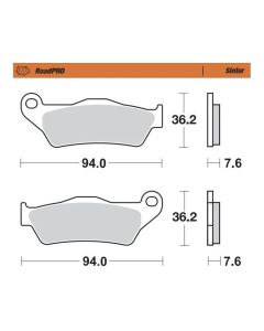 Moto-Master-RoadPRO-hinterer-Sintermetall-Bremsbelag-2d844a317b51e4b7b54a072de84cdb06