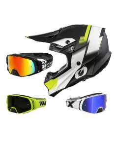 oneal-10series-blur-crosshelm-neon-gelb-mit-two-x-rocket-crossbrille-128001