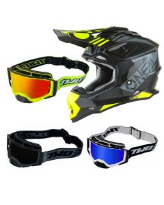 Oneal 2Series Rush Crosshelm schwarz gelb inkl. TWO-X Atom Crossbrille