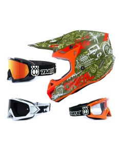 oneal-5series-crosshelm-hr-grn-orange-mit-two-x-race-brille-127957