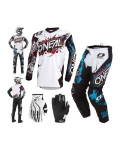 oneal-element-villain-combo-weiss-crosshose-jersey-handschuhe-128338