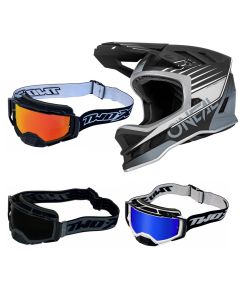 Oneal Blade MTB Helm Delta schwarz grau mit TWO-X Atom Brille