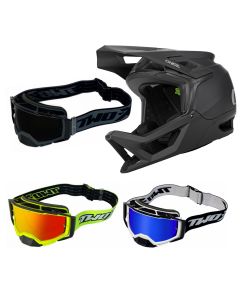 Oneal Transition MTB Helm Solid schwarz mit TWO-X Atom Brille
